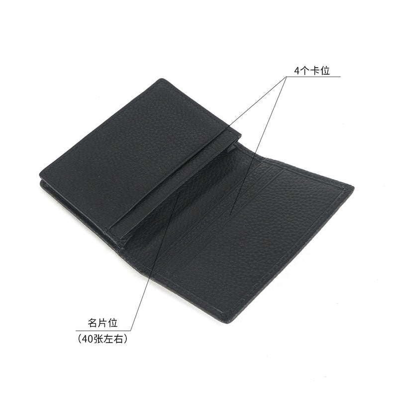 Top Layer Cowhide Business Card Bag Men'S And Women'S Genuine Leather Card Case Business Card Case Soft Leather Coin Purse Can Be Pressed Logo - Image 4